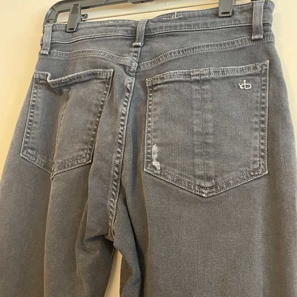Rag & Bone High Rise Stretch Ankle Skinny Jeans Denim Dark Grey Womens Size 27 - Picture 5 of 6